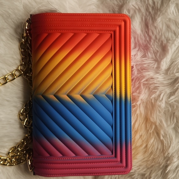 Multi Color Rectangular Shoulder Bag - Picture 8 of 15